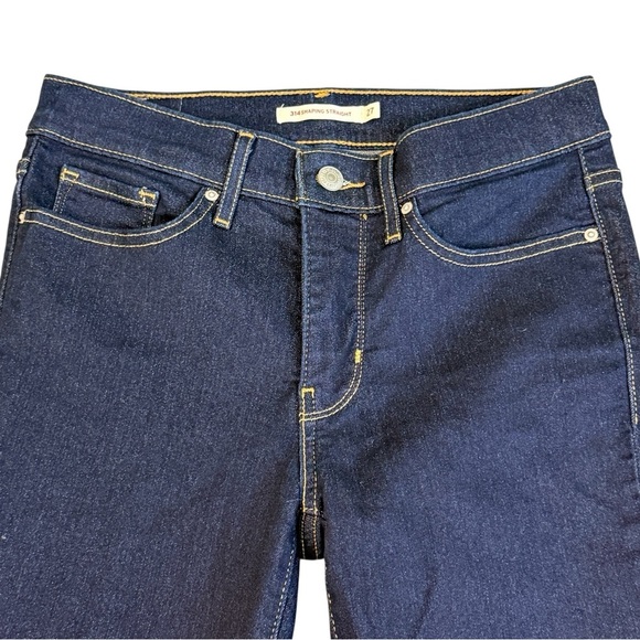 Levi’s Mujer 314 Shaping Straight Dark Blue Jeans Size 27 #1728 - Picture 6 of 11